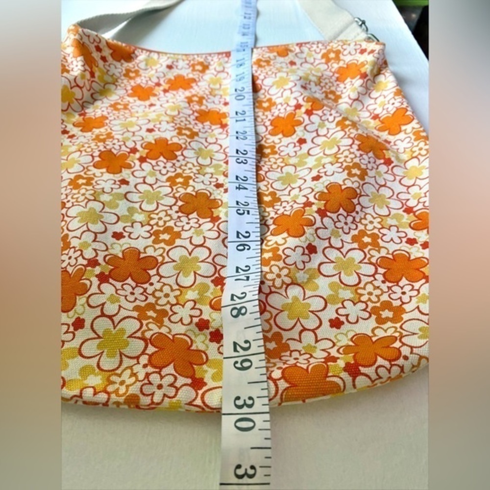 Fashion‎ Express Small Orange Retro Floral Crossbody Bag - Picture 14 of 15